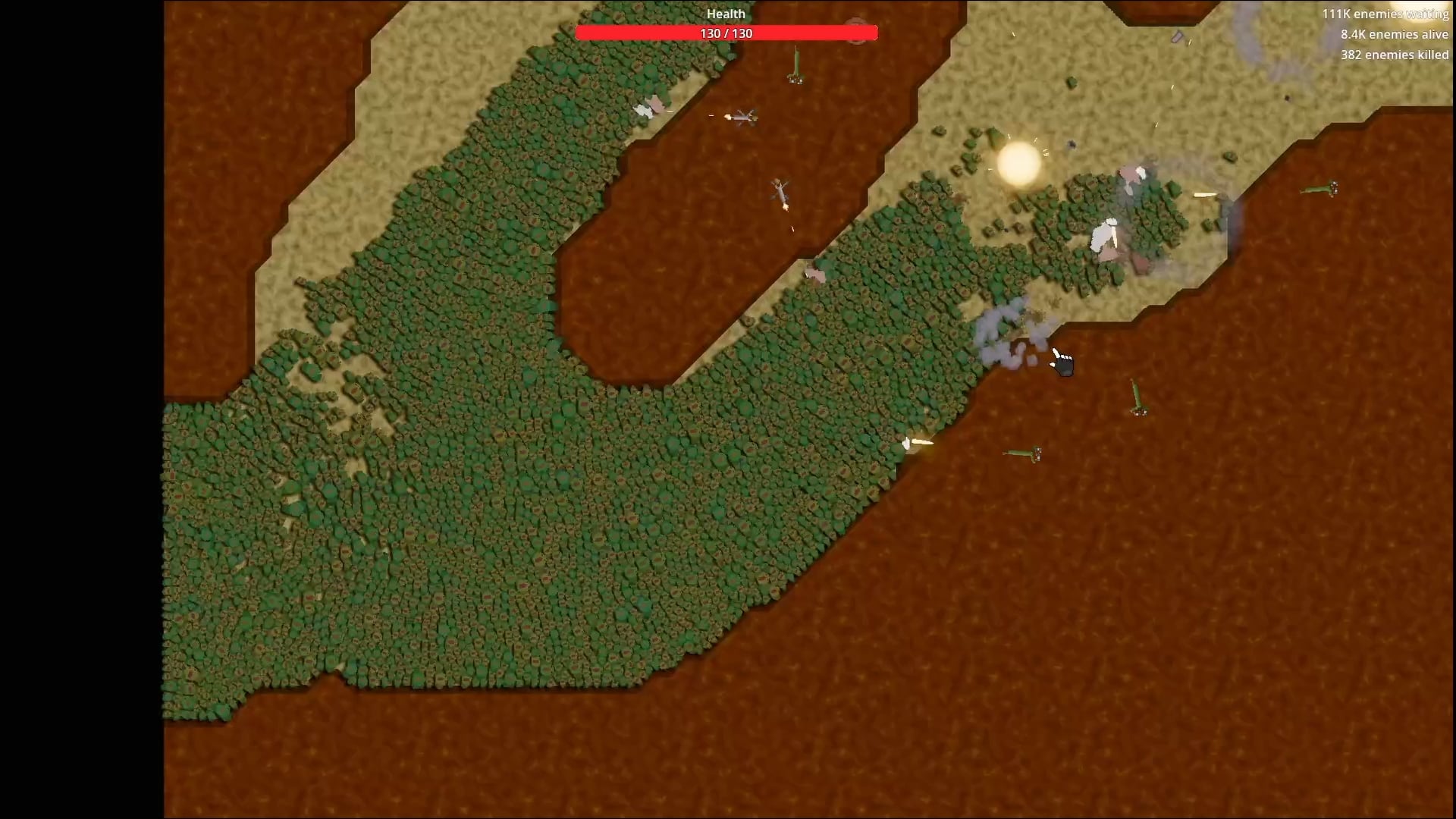 Was working on a GPU physics system and decided to turn it in a Tower Defense game with a bazillion enemies – GPU physics tower defense