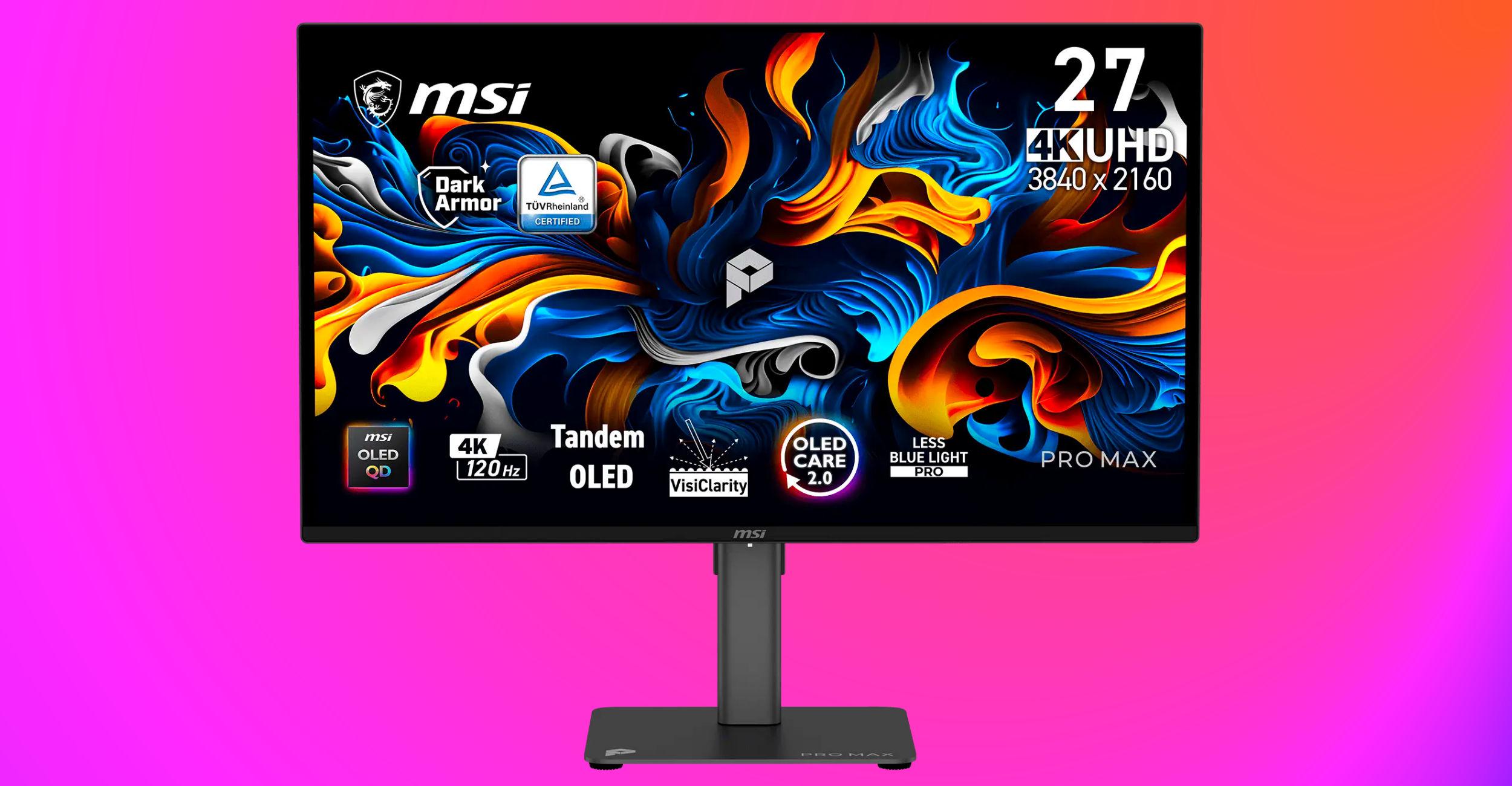 MSI PRO MAX 271UPX12G listed with 4K QD-OLED, USB-C and $649 US price – MSI PRO MAX 271UPX12G
