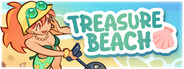 Cartoon character on banner, beach setting, treasure beach signage
