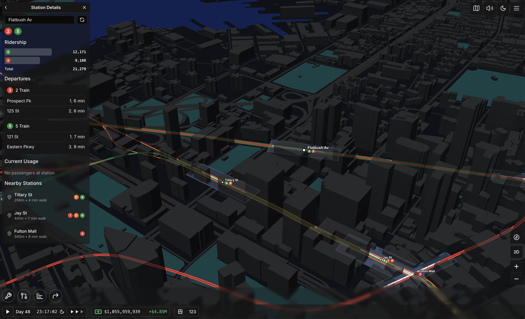 Cityscape on computer screen, traffic lights and roads highlighted, navigation interface with map and route directions