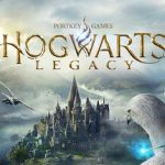 Hogwarts Legacy game cover art, featuring a fantasy landscape and a character