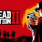 Red Dead Redemption II game cover featuring a cowboy in front of a red sky, holding a gun